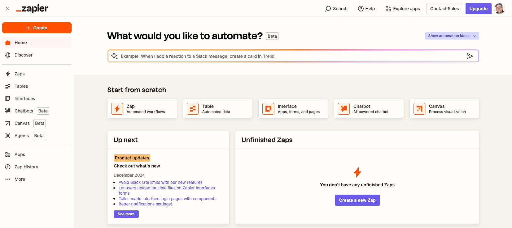 zapier home page